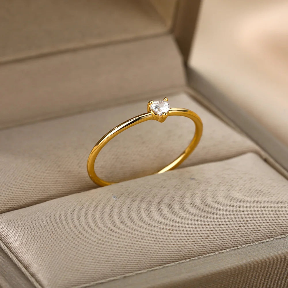 Bague Minimaliste en Forme de Cœur
