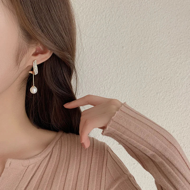 Boucles d’Oreilles Perles & Pampilles Cristal
