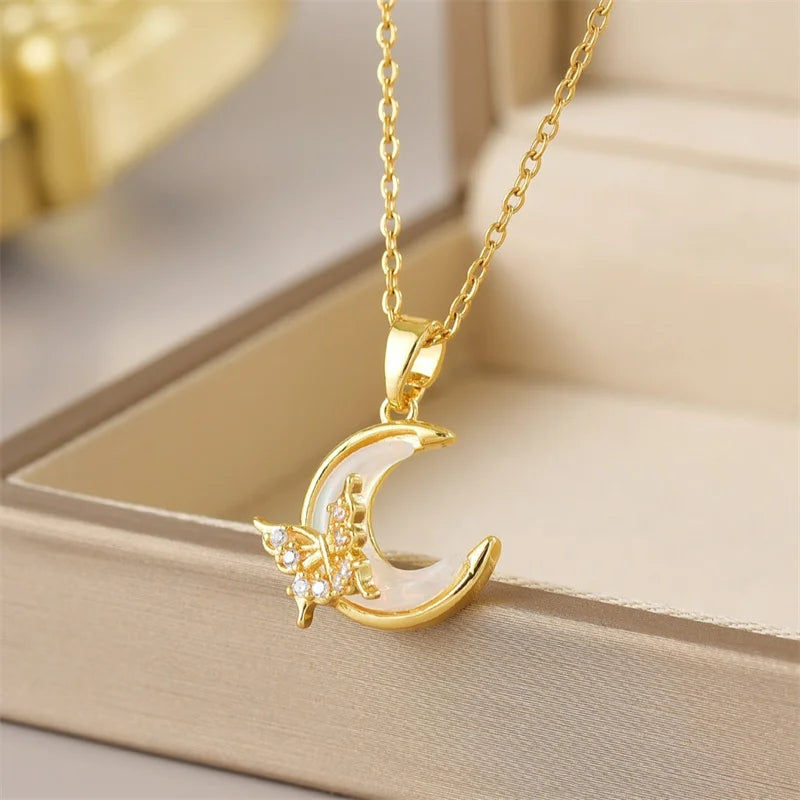 Anillo "Lunar Glow" de acero inoxidable