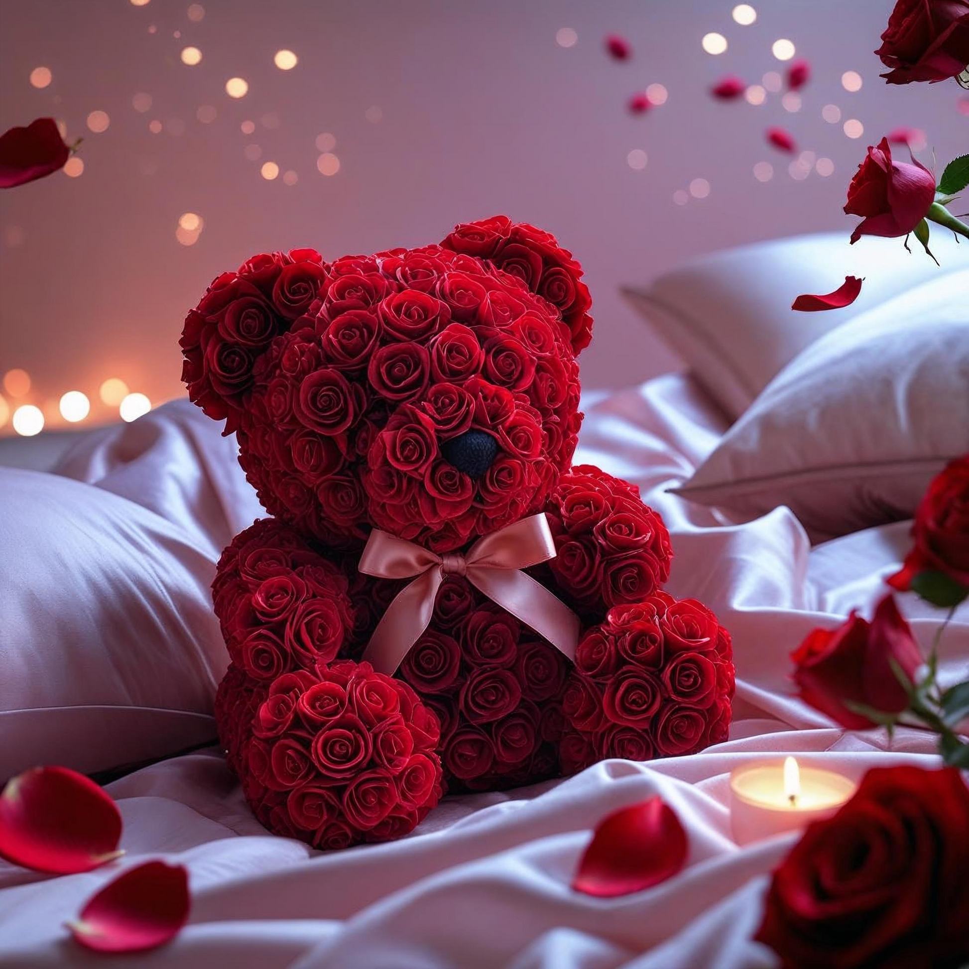 Osito de peluche Rosa Eterna